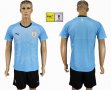 Uruguay team skyblue soccer jersey home FIFA World Cup and Russia 2018 patch