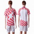 2016 Croatia team white red soccer jersey home