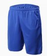 blank blue soccer shorts with Pockets
