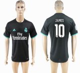 2017-2018 Real Madrid thailand version #10 JAMES black soccer jersey away