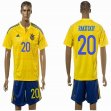 2016 Ukraine national team RAKITSKIY #20 yellow soccer jersey home