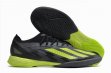 2023 Adidas X series fully knitted flat MD sole football shoes black green