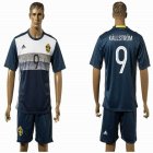 2016 Sweden team dark blue KALLSTROM #9 soccer jersey away