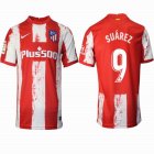 2021-2022 Atletico Madrid club thailand version #9 SUAREZ red blue soccer jersey home