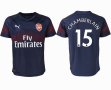 2018-2019 Arsenal thailand version #15 CHAMBERLAIN blue soccer jersey away