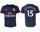 2018-2019 Arsenal thailand version #15 CHAMBERLAIN blue soccer jersey away