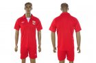 2013-2014 Peru national soccer red jerseys away