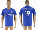 2017-2018 Chelsea FC club #19 DIEGO COSTA thailand version blue soccer jersey home