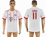 2017-2018 Bayern Munich club #11 JAMES thailand version white soccer jersey away