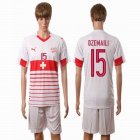 2016 Switzerland Team DZEMAILI #15 white soccer jerseys away