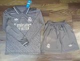 2024-2025 Real Madrid club gray long sleeves soccer jerseys away