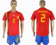 2018 World Cup Spain #2 ODRIOZOLA red soccer jersey home