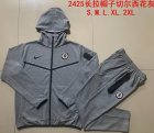 2024-2025 Chelsea club Hemp grey sports Hooded Sweatshirt with Long Trousers F584