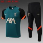 2023-2024 Liverpool club green black Polo soccer uniforms with Long Trousers -C789