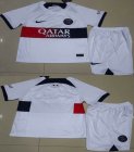 2023-2024 Paris Saint-Germain club white blue soccer jerseys second away