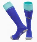 2024 Brazil team blue light green kid soccer socks home