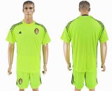 2018 World cup Belgium fluorescent green goalkeeper soccer jersey