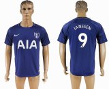 2017-2018 Tottenham Hotspur #9 JANSSEN thailand version blue soccer jersey away