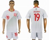 2018 world cup Poland Team #19 ZIELINSKI white soccer jersey home