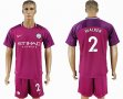 2017-2018 Manchester City #2 WALKER red soccer jerseys away