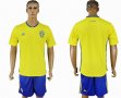 2018 World Cup Sweden team yellow soccer jersey home