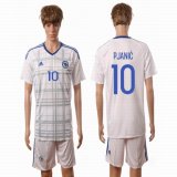 2016-2017 Bosnia and Herzegovina tean PJANIC #10 white soccer jersey away