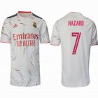 2021-2022 Real Madrid club thailand version #7 HAZARD white soccer uniforms home