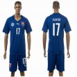 2015-2016 Slovakia team HAMSIK #17 soccer jersey blue away