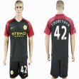 2016-2017 Manchester City club TOURE YAYA #42 black soccer jersey away