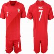 2021 Poland Team #7 Milik red soccer jerseys away