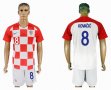 2018 World Cup Croatia team #8 KOVACIC white red home soccer jerseys