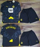 2023-2024 Dortmund club gray black long sleeves soccer jerseys away