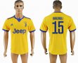 2017-2018 Juventus FC #15 BARZAGLI thailand version Yellow soccer jersey away