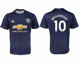 2018-2019 Manchester united thailand version #10 IBRAHIMOVIC blue soccer jersey away