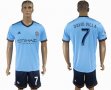 2017-2018 New York City FC DAVID VILLA #7 skyblue soccer jerseys home