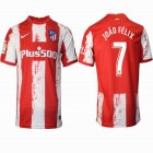 2021-2022 Atletico Madrid club #7 JOAO FELIX thailand version red blue soccer jersey home