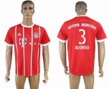 2017-2018 Bayern Munich Thailand version #3 ALONSO red soccer uniforms home