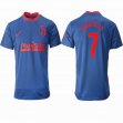 2020-2021 Atletico Madrid club #7 JOAO FELIX thailand version blue soccer jersey away