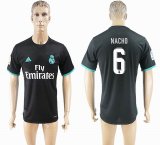 2017-2018 Real Madrid thailand version #6 NACHO black soccer jersey away