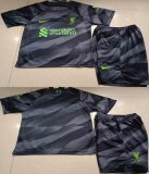 2023-2024 Liverpool club gray black kid soccer jerseys