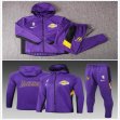 Los Angeles Lakers purple NBA Hooded Sweatshirt with long shorts