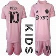 2023-2024 Club Internacional de Fútbol Miami #10 MESSI pink kid soccer jerseys