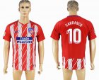 2017-2018 Atletico Madrid #10 CARRASCO thailand version red white soccer jersey home