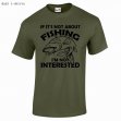 Personalized Custom Green mens Dadi t-shirts with FISHING logo