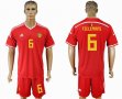 2018 World cup Belgium #6 TIELEMANS red soccer jersey home