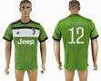 2017-23018 Juventus club #12 ALEX SANDRO thailand version green soccer jerseys away