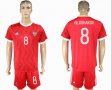 2016-2017 Russia GLUSHAKOV #8 Confederations Cup red soccer jersey home