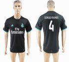 2017-2018 Real Madrid thailand version #4 SERGIO RAMOS black soccer jersey away