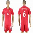 2016-2017 Norway team NORDTVEIT #6 red soccer jerseys home