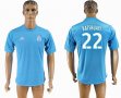 2016-2018 Marseille Thailand version #22 BATSHUAYI skyblue soccer jersey away